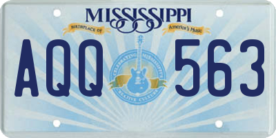 MS license plate AQQ563