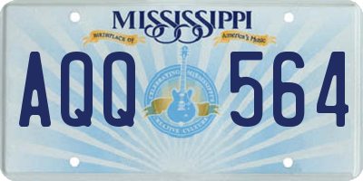 MS license plate AQQ564