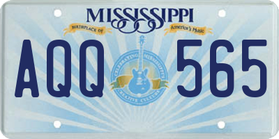 MS license plate AQQ565