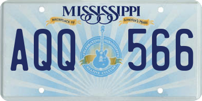 MS license plate AQQ566