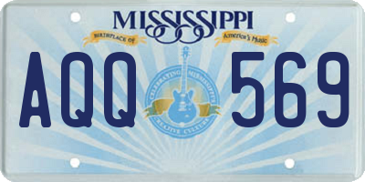 MS license plate AQQ569