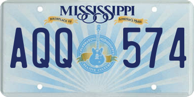 MS license plate AQQ574