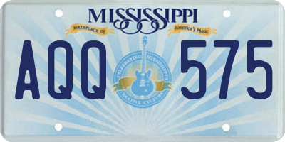MS license plate AQQ575