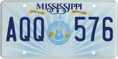 MS license plate AQQ576