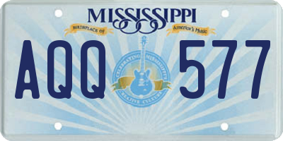 MS license plate AQQ577