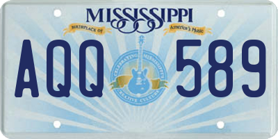 MS license plate AQQ589