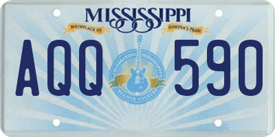 MS license plate AQQ590