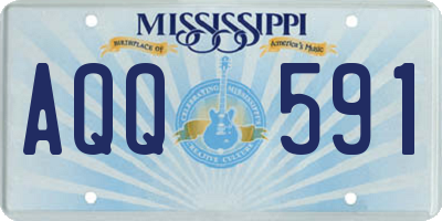 MS license plate AQQ591
