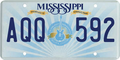 MS license plate AQQ592
