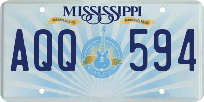 MS license plate AQQ594