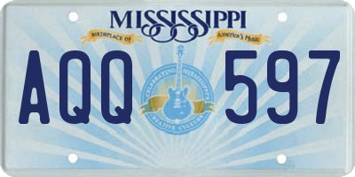 MS license plate AQQ597