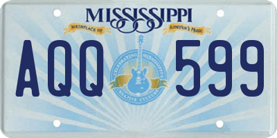 MS license plate AQQ599