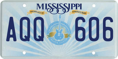 MS license plate AQQ606