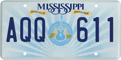 MS license plate AQQ611