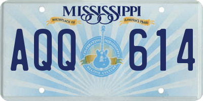 MS license plate AQQ614