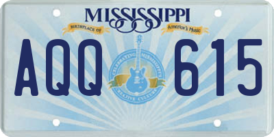 MS license plate AQQ615