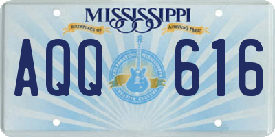 MS license plate AQQ616