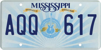 MS license plate AQQ617