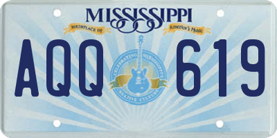 MS license plate AQQ619