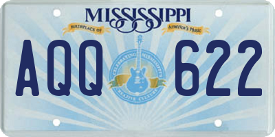 MS license plate AQQ622