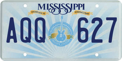 MS license plate AQQ627