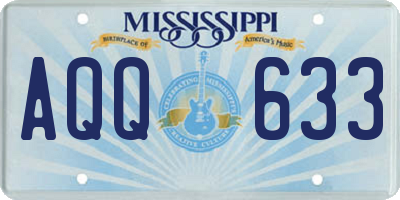 MS license plate AQQ633
