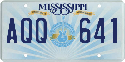 MS license plate AQQ641