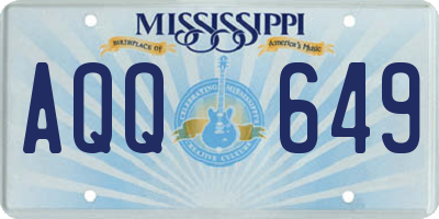 MS license plate AQQ649