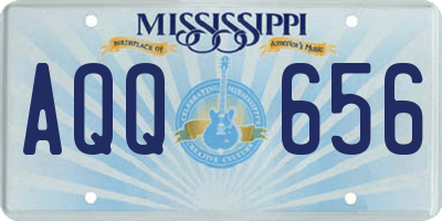 MS license plate AQQ656