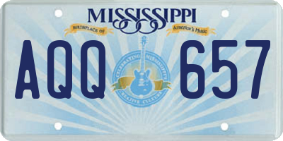 MS license plate AQQ657