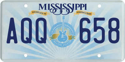 MS license plate AQQ658
