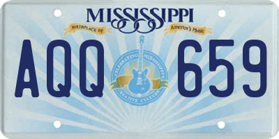 MS license plate AQQ659