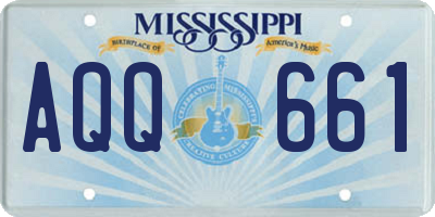 MS license plate AQQ661
