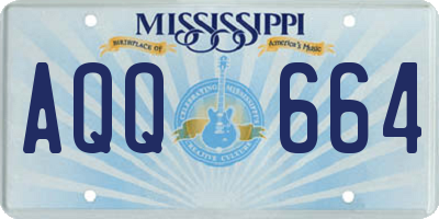MS license plate AQQ664