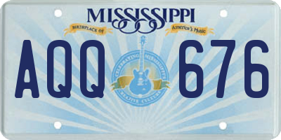 MS license plate AQQ676
