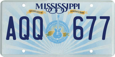 MS license plate AQQ677