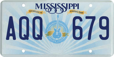 MS license plate AQQ679
