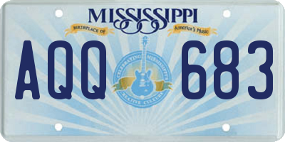 MS license plate AQQ683