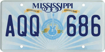 MS license plate AQQ686