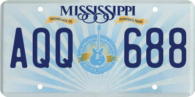 MS license plate AQQ688