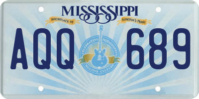 MS license plate AQQ689