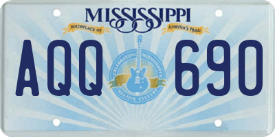 MS license plate AQQ690