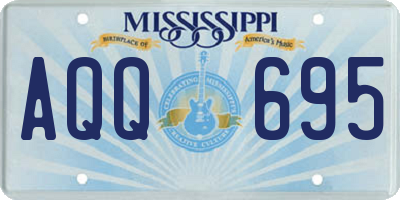 MS license plate AQQ695