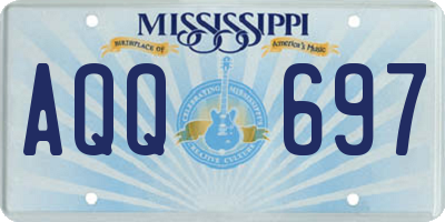 MS license plate AQQ697
