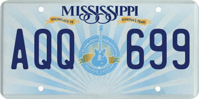 MS license plate AQQ699