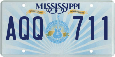 MS license plate AQQ711