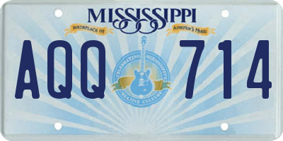 MS license plate AQQ714