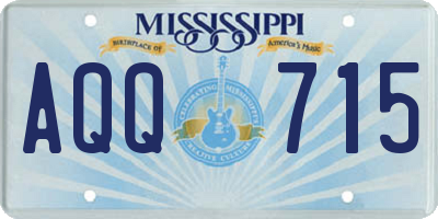 MS license plate AQQ715