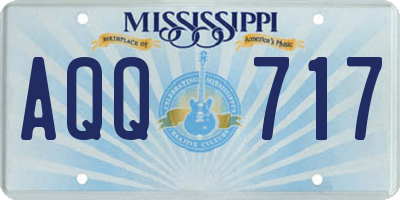 MS license plate AQQ717
