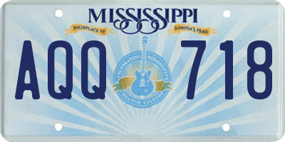 MS license plate AQQ718